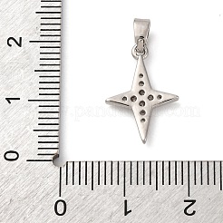 Brass Micro Pave Cubic Zirconia Pendants&nbsp;KK-P308-61P