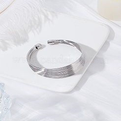 1Pc Trendy European and American Style Unique Cute Iron Cuff Bracelet for Hip-hop Rock&nbsp;BJEW-LP0003-30P