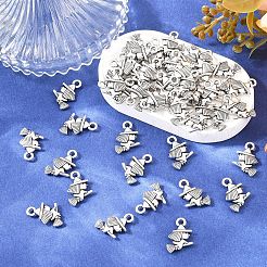 50Pcs Halloween Tibetan Style Alloy Witch Charms&nbsp;FIND-YW0010-74