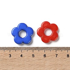 不透明なアクリルビーズ  花  19x19x3.5mm  穴：1.4mm  約666個/500g&nbsp;MACR-L010-05D