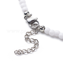 3Pcs 3 Color Dyed Synthetic Turquoise Tortoise & Acrylic Beaded Necklaces Set&nbsp;NJEW-JN04036