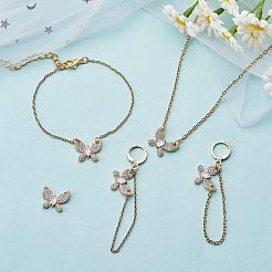 Rack Plating Brass Micro Pave Clear Cubic Zirconia Pendants&nbsp;KK-SZ0005-41