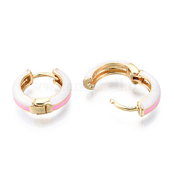 Brass Huggie Hoop Earrings&nbsp;EJEW-S209-07