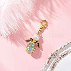 Luminous Acrylic & Handmade Glass Seed Beaded Pendants Decorations&nbsp;HJEW-MZ00379