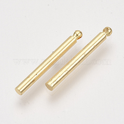 真鍮バーペンダント  コラム  18KGP本金メッキ  20x2mm  穴：0.8mm&nbsp;KK-S348-385B