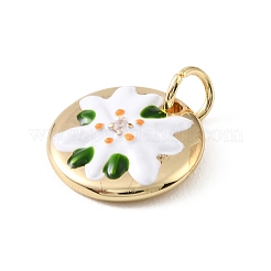 Brass Micro Pave Cubic Zirconia Pendants&nbsp;KK-H274-02G