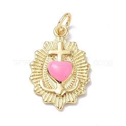 Eco-Friendly Rack Plating Brass Enamel Pendants&nbsp;KK-F845-32G