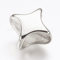 316サージカルステンレススチールマルチ連リンク  ラインストーン付き  スター  ステンレス鋼色  15x14.5x8mm  穴：5mm&nbsp;STAS-F133-62P