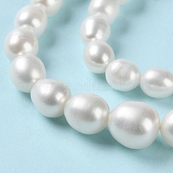 天然養殖淡水パールビーズ連売り  グラデーションポテト  パパイヤホイップ  5~10x4~9mm  穴：0.5mm  約65個/連  16.14~16.26''（41~41.3センチメートル）&nbsp;PEAR-E018-68