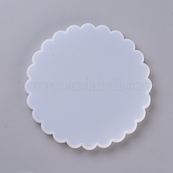 シリコンモールド  レジン型  UVレジン用  エポキシ樹脂ジュエリー作り  フラットラウンド  ホワイト  185x14mm&nbsp;DIY-G009-37B