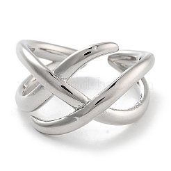 Snake Rack Plating Brass Open Cuff Rings&nbsp;RJEW-Z059-19P