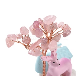 Natural Rose Quartz Tree Display Decoration&nbsp;DJEW-G030-01RG-04