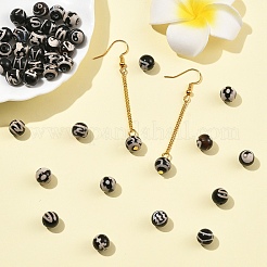 40Pcs 8 Styles Tibetan Style dZi Beads Strands&nbsp;G-YW0003-04