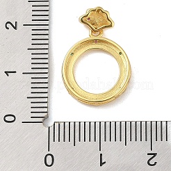 925 Sterling Silver Micro Pave Cubic Zirconia Pendant Setting&nbsp;STER-H113-03G-01