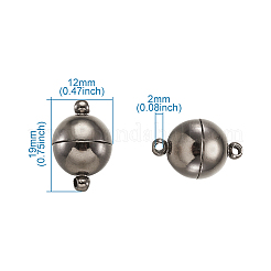 Round Brass Magnetic Clasp&nbsp;KK-TA0007-44B