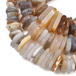 Natural Grey Agate Beads Strands&nbsp;G-A302-A02-01