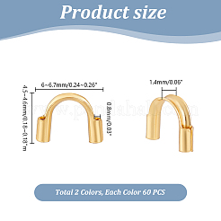 120Pcs 2 Colors 304 Stainless Steel Wire Guardian and Protectors&nbsp;STAS-UN0057-93