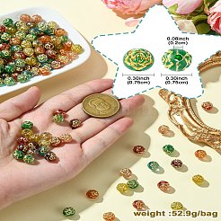 不透明なアクリルビーズ  花  ミックスカラー  7.5x7.5mm  穴：2mm&nbsp;MACR-CJC0006-12