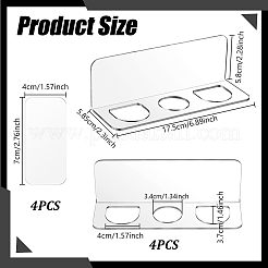 3スロット多目的アクリルコームオーガナイザー壁掛けバスルーム収納棚  透明  17.5x5.85x5.8cm&nbsp;ODIS-WH0030-334A