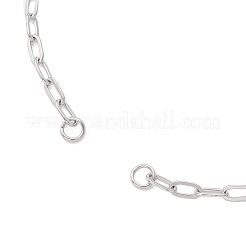 2.5mm 304ステンレススチールペーパークリップチェーンブレスレットの作り方  変色しない  ステンレス鋼色  6-3/4インチ（17cm）&nbsp;AJEW-JB01404
