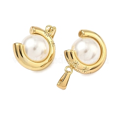 304 Stainless Steel & ABS Plastic Imitation Pearl Pendants&nbsp;STAS-C172-11G