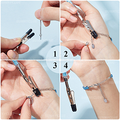 2Pcs Iron and PVC and Acrylic Alligator Memo Clips&nbsp;FIND-SC0011-25B