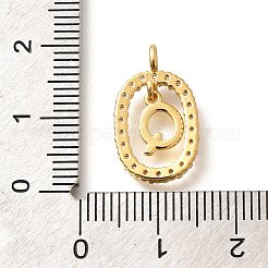Brass Micro Pave Cubic Zirconia Pendants&nbsp;ZIRC-P123-01G-Q01