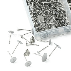 200Pcs 5 Sizes 304 Stainless Steel Stud Earring Findings&nbsp;STAS-YW0001-74P