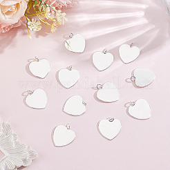 12Pcs Brass Heart Charms&nbsp;KK-BBC0027-76S