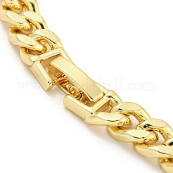 Brass Micro Pave Clear Cubic Zirconia Twisted Chain Bracelets for Women&nbsp;BJEW-R315-01D-G
