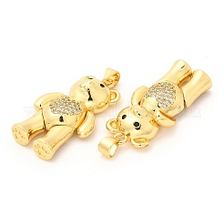 Rack Plating Brass Micro Pave Cubic Zirconia Pendants&nbsp;KK-A185-18G-02