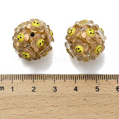 Polymer Clay Rhinestone Beads with Resin&nbsp;RESI-Z045-03E