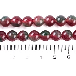 天然石マレーシアジェイドビーズ連売り  ラウンド  染め  ブラウン  8mm  穴：1mm  約48個/連  15インチ&nbsp;G-A146-8mm-C13
