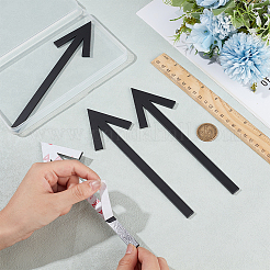 4Pcs Acrylic Arrow Toilet Public Signs&nbsp;AJEW-BC0010-42A