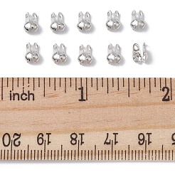 鉄のボールチープ  カロット終了  クラムシェルノットカバー  プラチナ  6x3.5mm  穴：1mm  内径：2.4mm&nbsp;IFIN-FS0001-28A-P