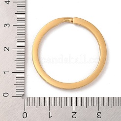 イオンプレーティング(IP) 304 ステンレススチール キーチェーン留め具  フラットラウンド  ゴールドカラー  30.5x2mm  内径：25mm&nbsp;STAS-K270-47B-G