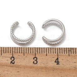 真鍮カフイヤリング  プラチナ  11.2x11x6mm  内径：8.8mm&nbsp;EJEW-I249-16P