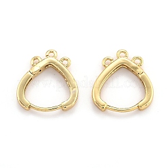 Brass Huggie Hoop Earring Findings&nbsp;LS-EJEW-O107-02G