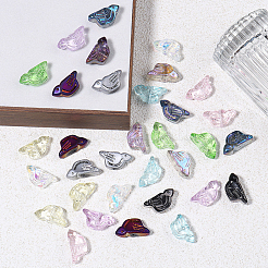 54Pcs 9 Colors Electroplate Transparent Glass Beads&nbsp;GLAA-SC0003-05