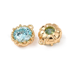 Brass Micro Pave Cubic Zirconia Charms&nbsp;KK-T082-04G