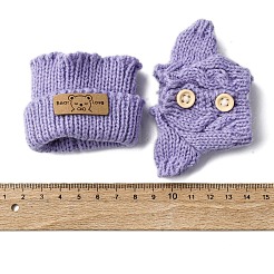 人形作り用の毛糸の服セット  紫色のメディア  45~50x60~95x6~16mm  2個/セット&nbsp;DIY-F158-01E