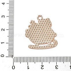 クリスマス合金エナメルペンダント  ライトゴールド  猫  そり  25.5x23x1mm  穴：2mm&nbsp;ENAM-I071-01KCG-03