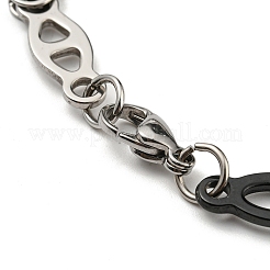 Two Tone 201 Stainless Steel Oval Link Chain Bracelet&nbsp;BJEW-B078-01BP