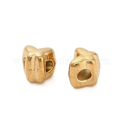 304ステンレススチールビーズ  蝶  イオンプレーティング（ip）  18KGP本金メッキ  3.5x4x4mm  穴：1.5mm&nbsp;STAS-D204-61G