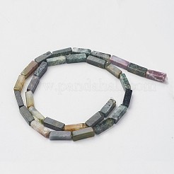 天然石インディアン瑪瑙ビーズ連売り  直方体の  13~13.5x3~5x3~5mm  穴：0.5mm  約29~31個/連  15.3~15.7インチ（390~400mm）&nbsp;G-G968-D05
