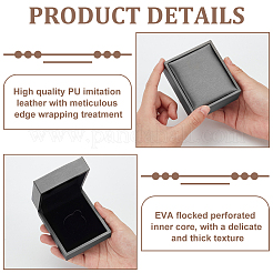 Rectangel PU Imitation Leather Coin Storage Boxes&nbsp;CON-WH0086-102B-01