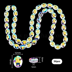 1 Strand Electroplate Glass Beads Strands&nbsp;GLAA-PH0004-31