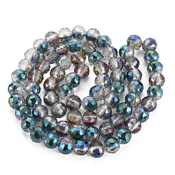Electroplate Transparent Glass Beads Strands&nbsp;EGLA-T008-23-A01