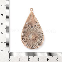 合金エナメルチャーム  ラインストーン付き  フラワーチャーム付きティアドロップ  カラフル  44x24x3mm  穴：1.6mm&nbsp;PALLOY-D313-04A