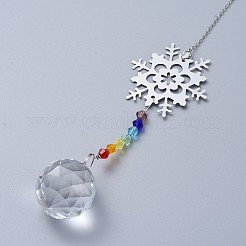 Crystals Chandelier Suncatchers Prisms Chakra Hanging Pendant&nbsp;AJEW-I040-16P
